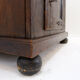 Small rustic buffet in solid wood - 2 doors and ball feet.