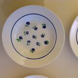 Six assiettes creuses decor Claudius des faienceries de Badonviller, années 50/60