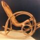 Rocking-chair child rattan with footrest