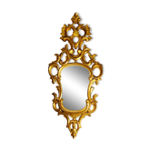 Miroir en bois sculpté et doré à la feuille d'or 46 x 103 cm