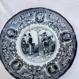 4 assiettes parlantes Vieillard XIXeme