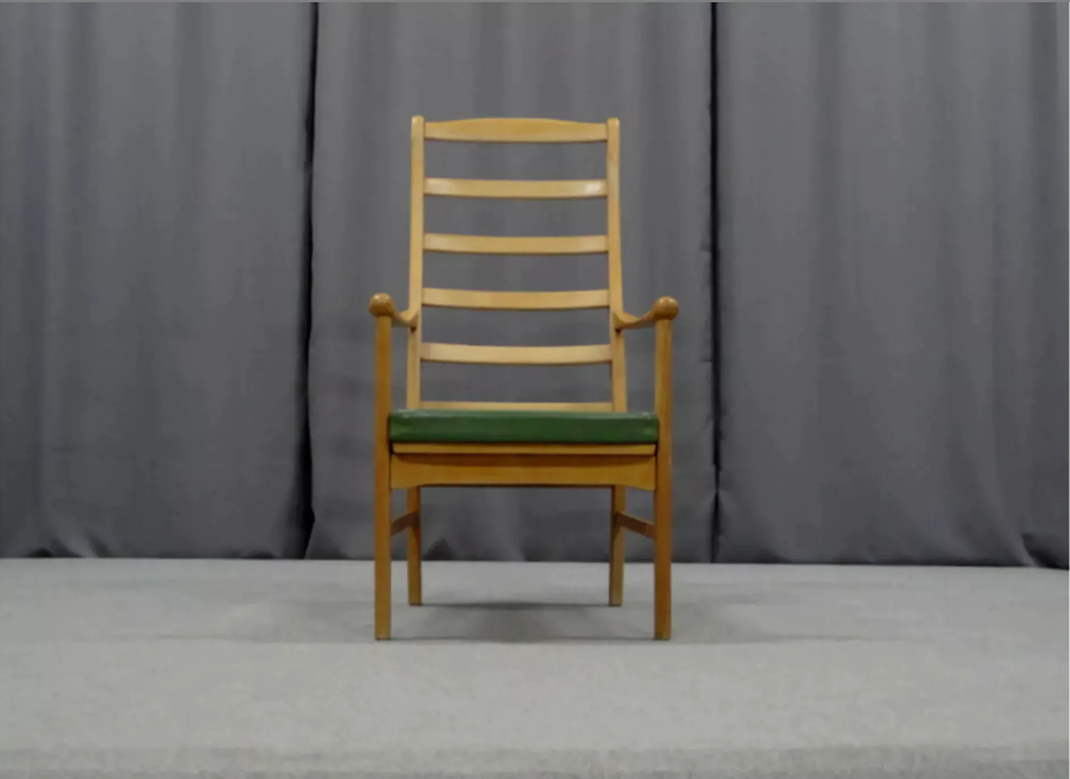 Oak wood armchair 1950