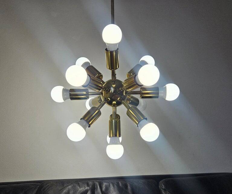 Rare Midcentury Chandelier Sputnik, Space Age, 1970s