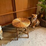 Vintage wicker side table