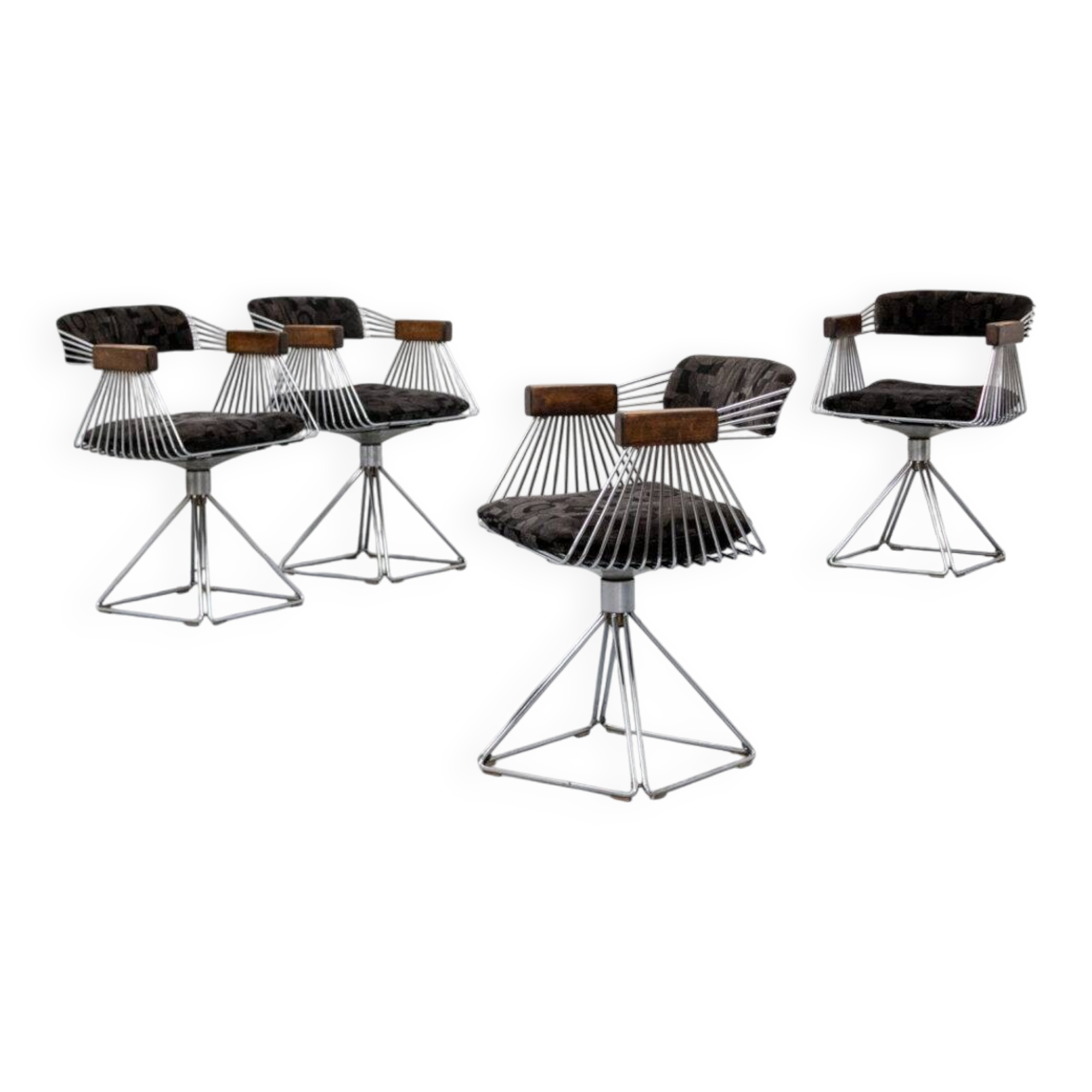 Rudi Verelst Delta Dining Chair Set 1970s