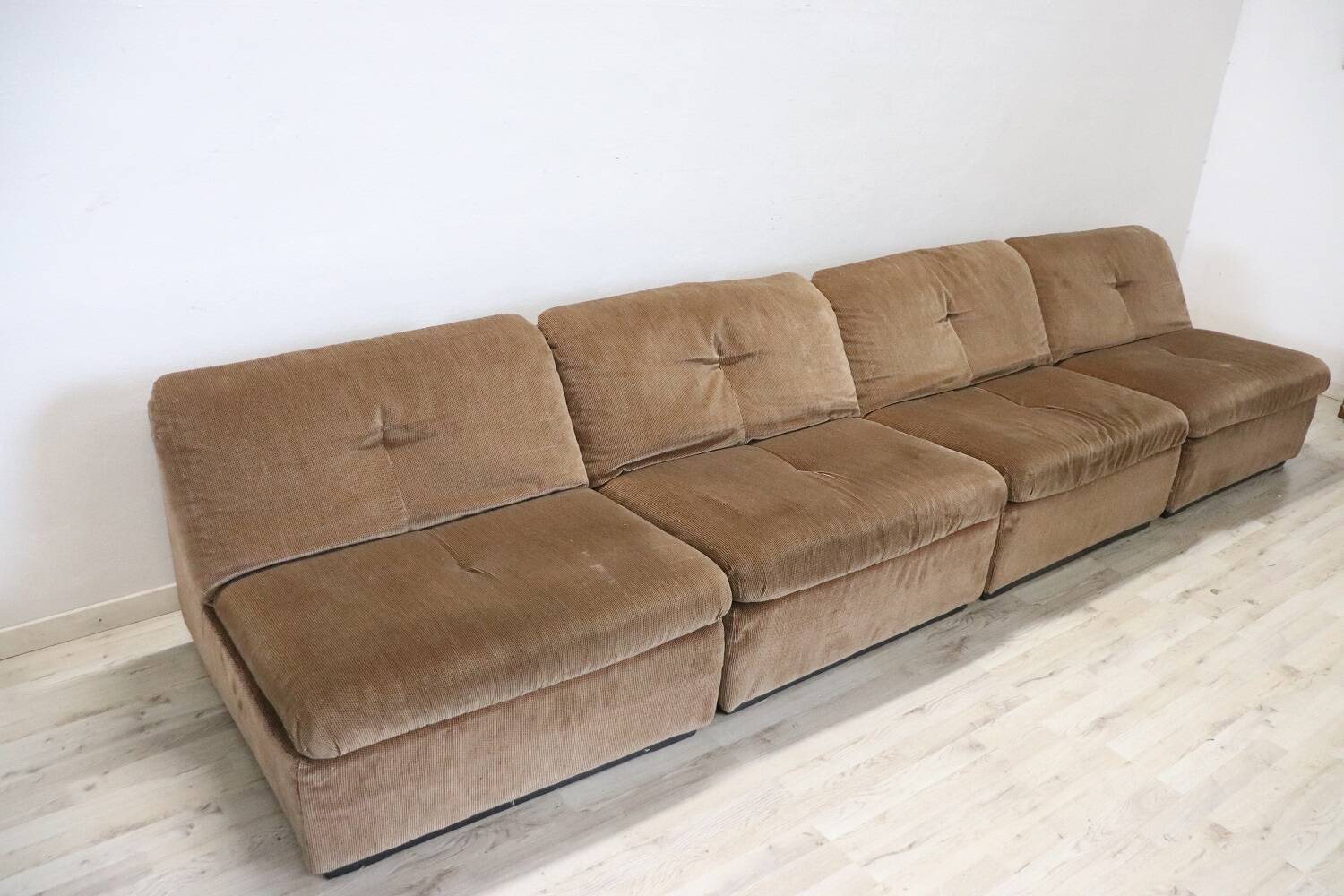 Modular Velvet Sofa by Busnelli, Italy, 1970s