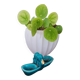 Glazed porcelain salt cellar