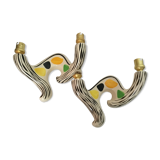 Wall light in vintage earthenware