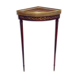 Brass wood and bronze angle console chiseled