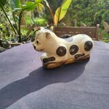 Cizhou style ceramic neck rest cat