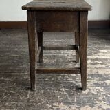 Tabouret de campagne 19e en chêne