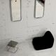 Pair of 70s tubular mirrors, chrome steel