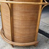 Vintage bamboo and rattan bar