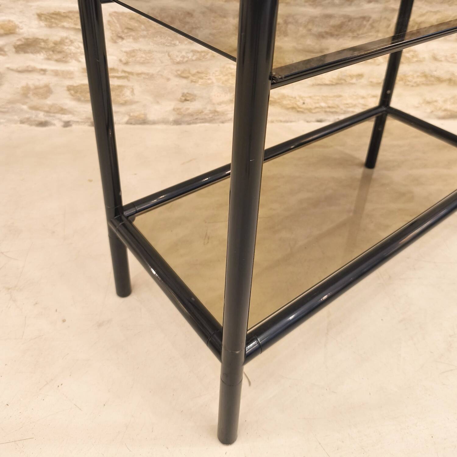 Compact shelving unit with 4 levels, 1970s/80s