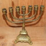 Ancient bronze menorah chandelier