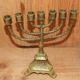 Ancient bronze menorah chandelier