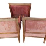 Vintage Louis XVI style armchairs by designer Pierre Counot Blandin in good condition. Wooden frame