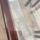 Series of 3 wooden and glass tables from the 70s