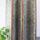 Wood and cashmere fabric screen