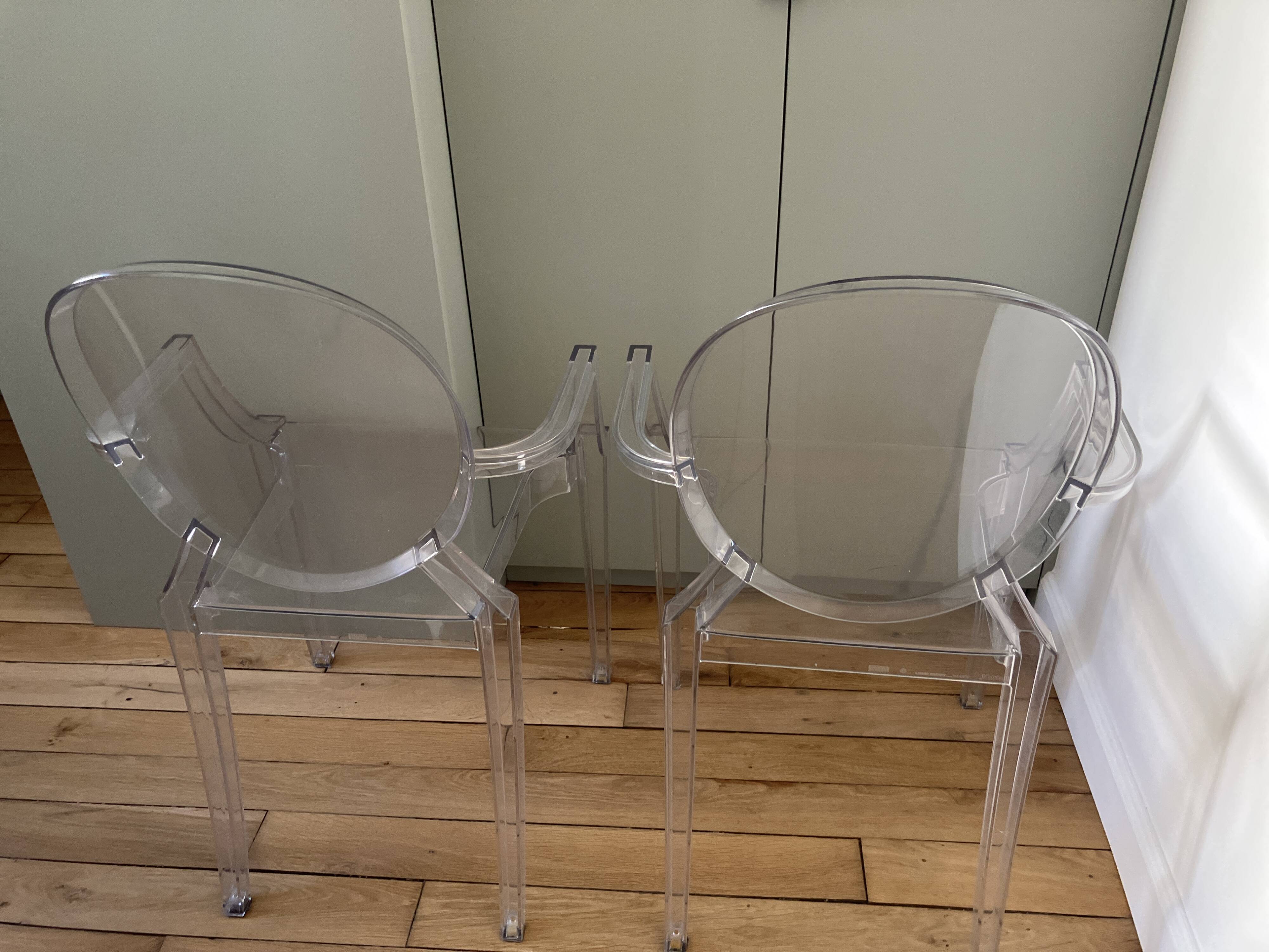 2 fauteuils Kartell Louis Ghost