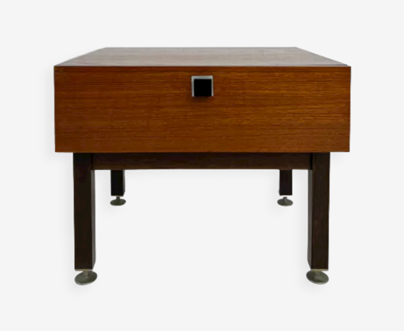Table de chevet en teck années 50/60 par CombinEurop