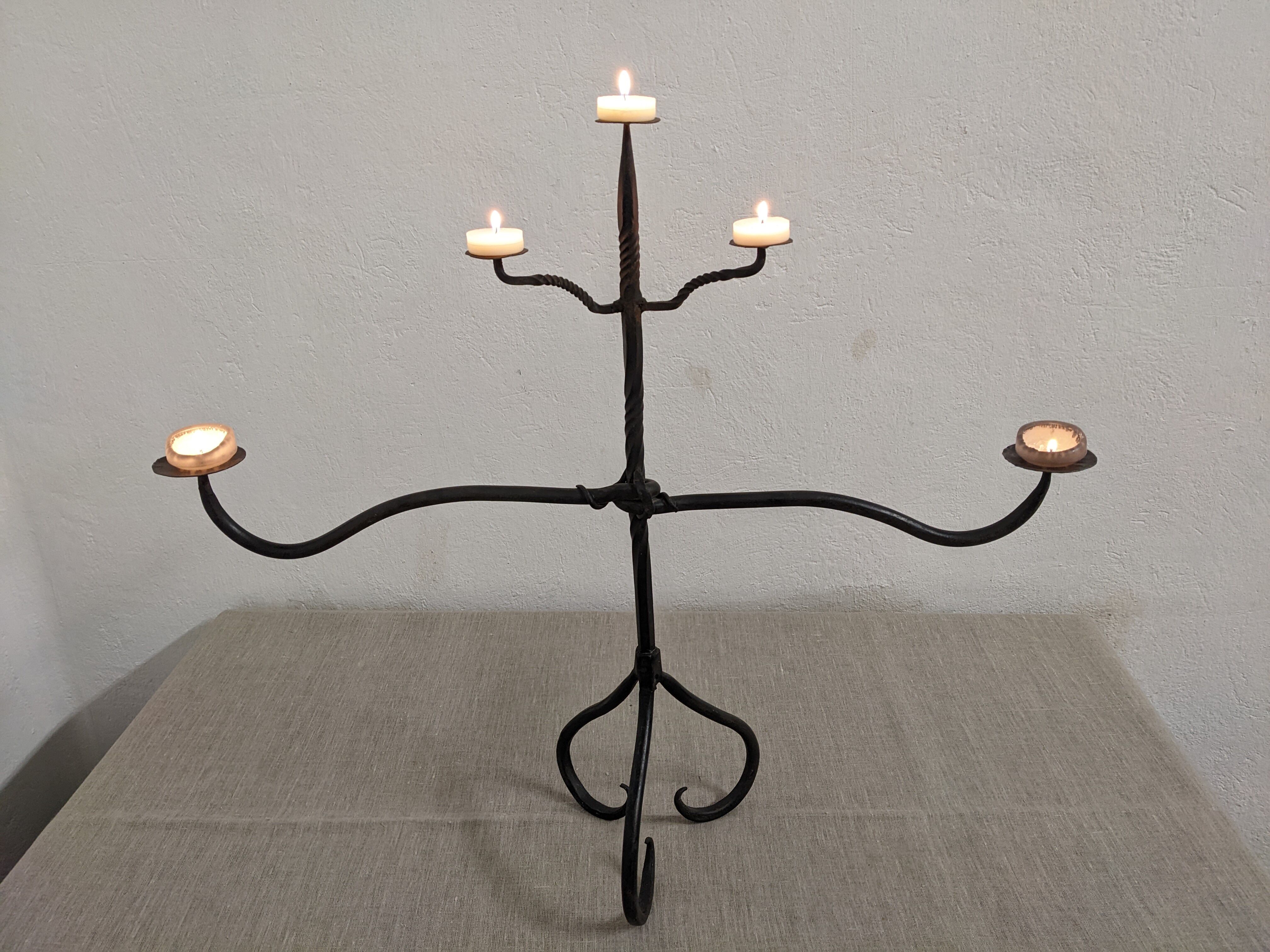 Wrought iron candlestick XIXth