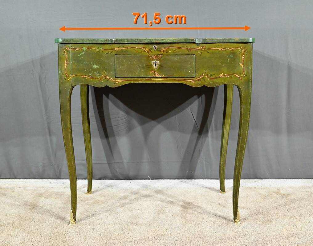 Small Painted Oak Dressing Table, Louis XV style – Late 18th century