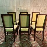 Set of 6 mahogany chairs in the Arbus style