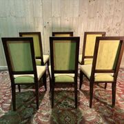 Set of 6 mahogany chairs in the Arbus style