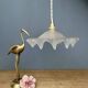 Vintage frosted glass lampshade pendant light