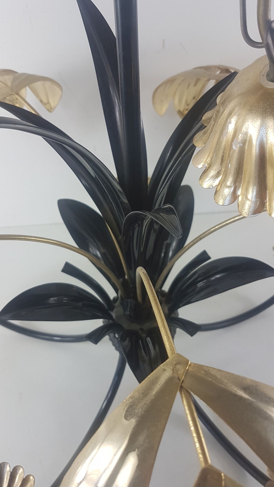 70s metal chandelier
