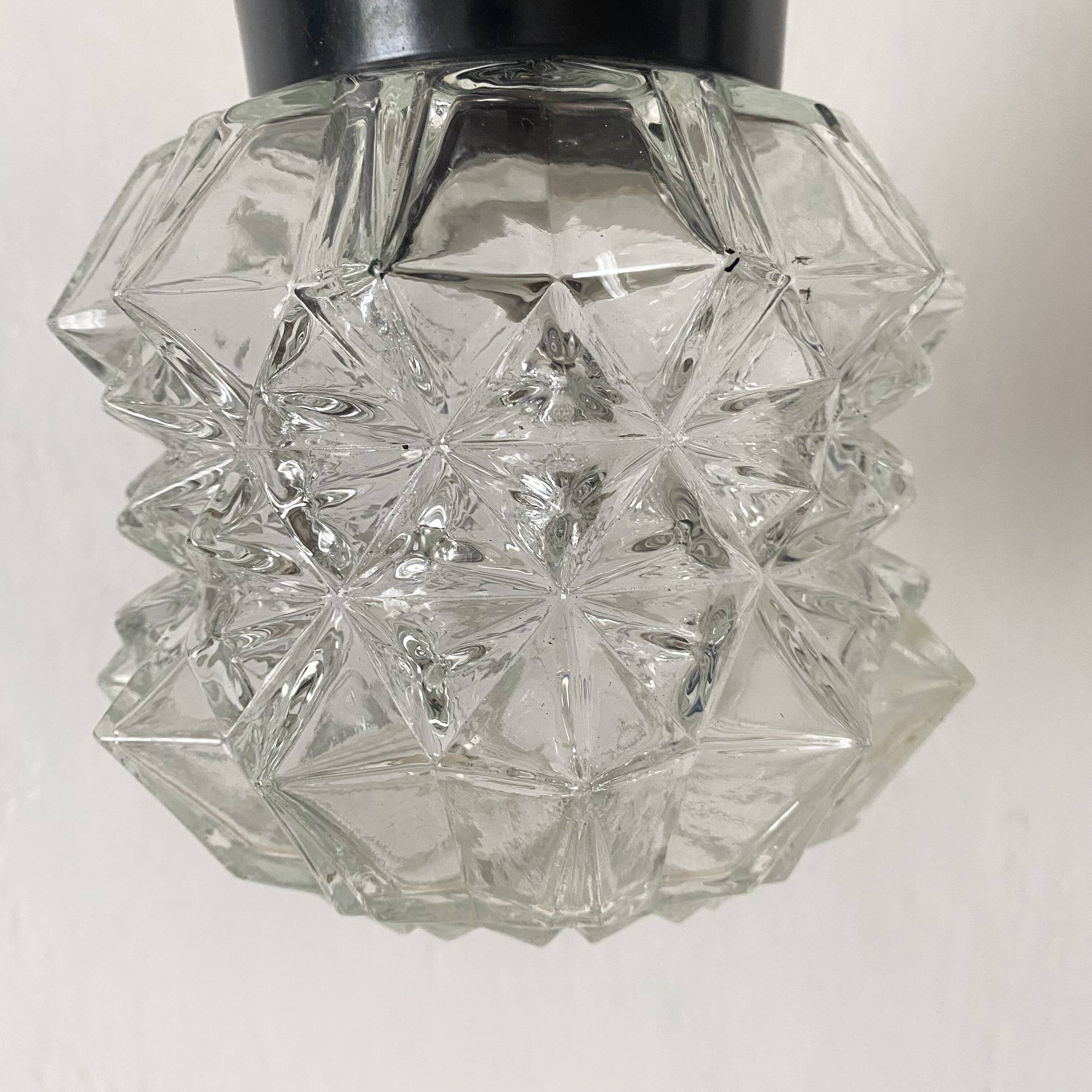 Vintage molded glass ceiling light