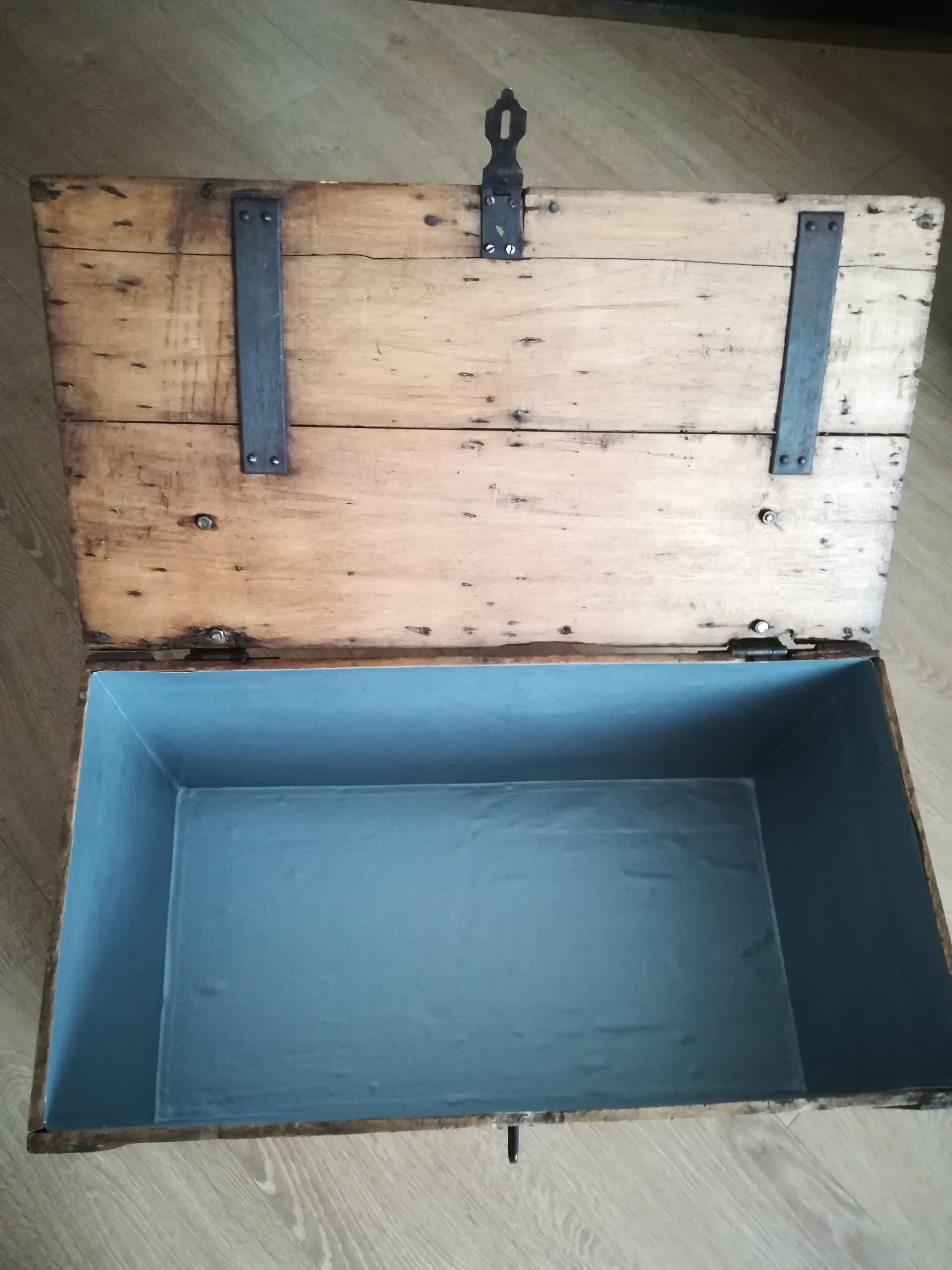 Old waxed wood chest