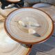 5 dessert plates in stoneware, Esterel model by St Amand | vintage