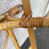 Rattan coat rack