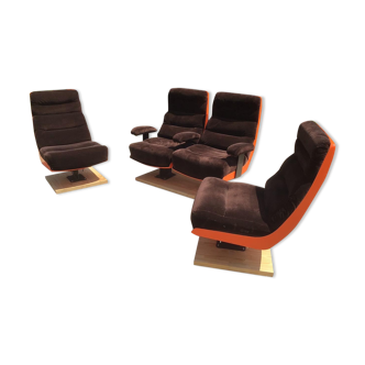 Beautiful set of rare cinema armchairs