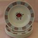 6 deep plates in earthenware from saint amand. scottish model.