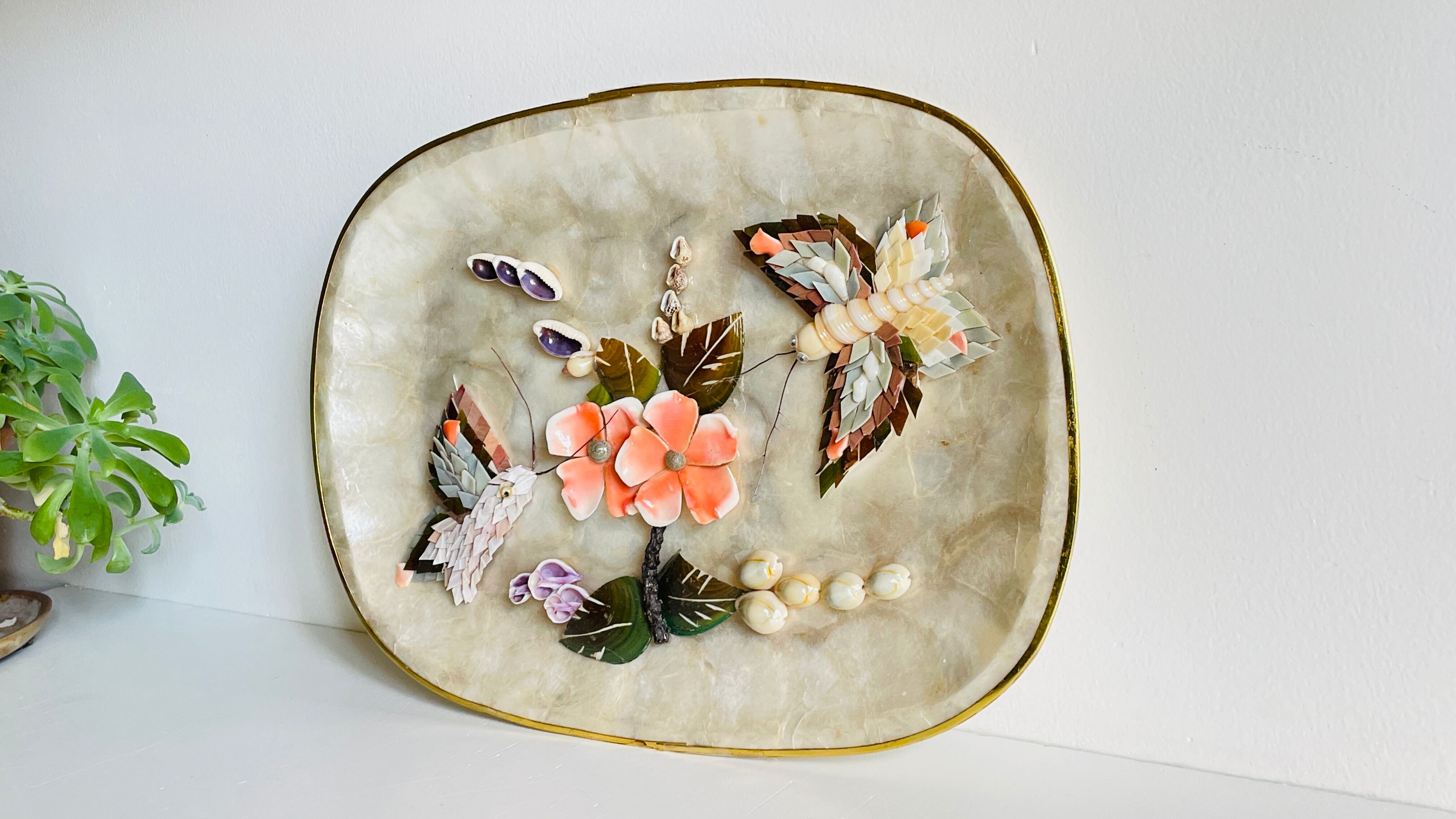 Decorative Shells Plateau Vintage