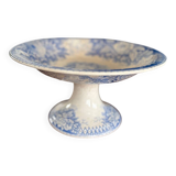 Sarreguemines Iron Earth Compote Dish - Vintage Blue Jardinière Model -