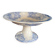 Sarreguemines Iron Earth Compote Dish - Vintage Blue Jardinière Model -