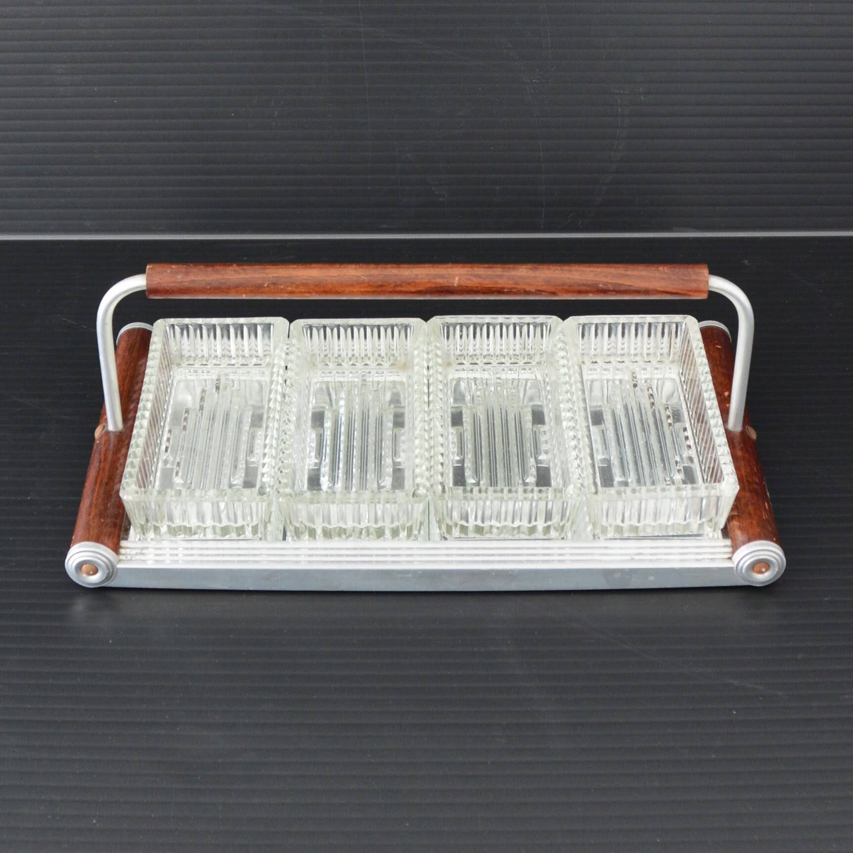 Aperitif platter / Art deco aperitif service 1920s / 1930s