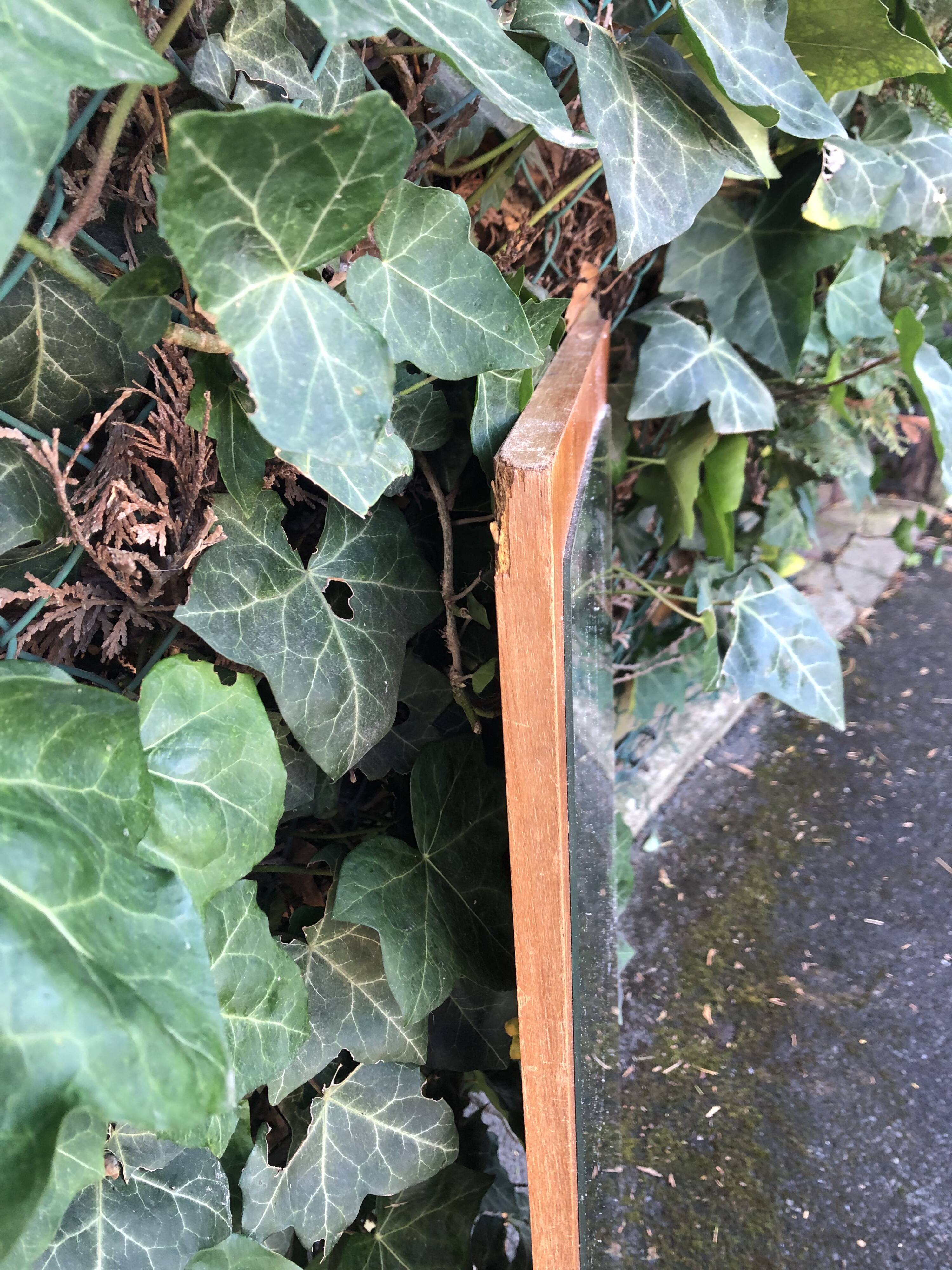 Scandinavian teak mirror 60s