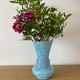 Vintage blue lichy glass vase