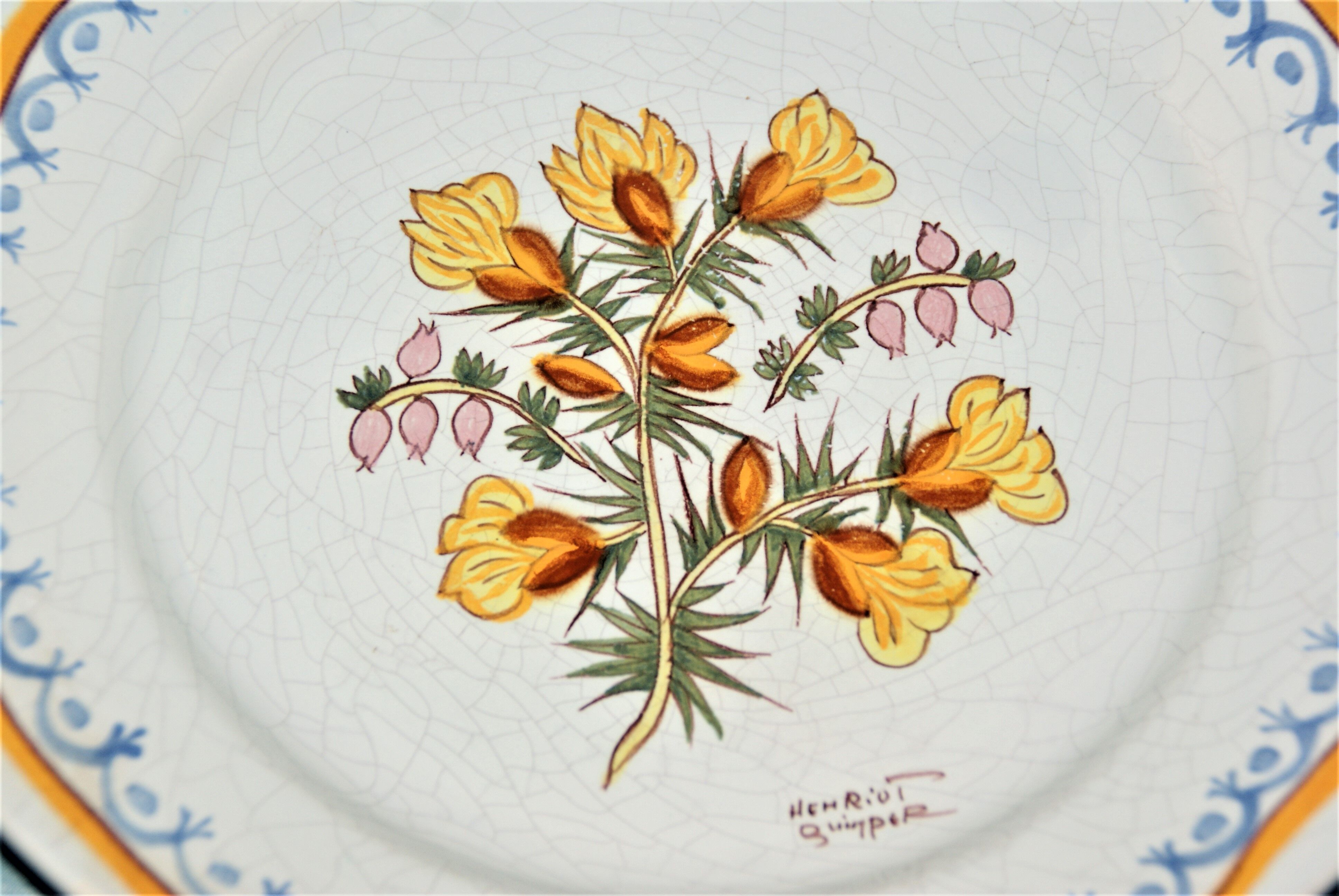 Plate of Quimper HB
