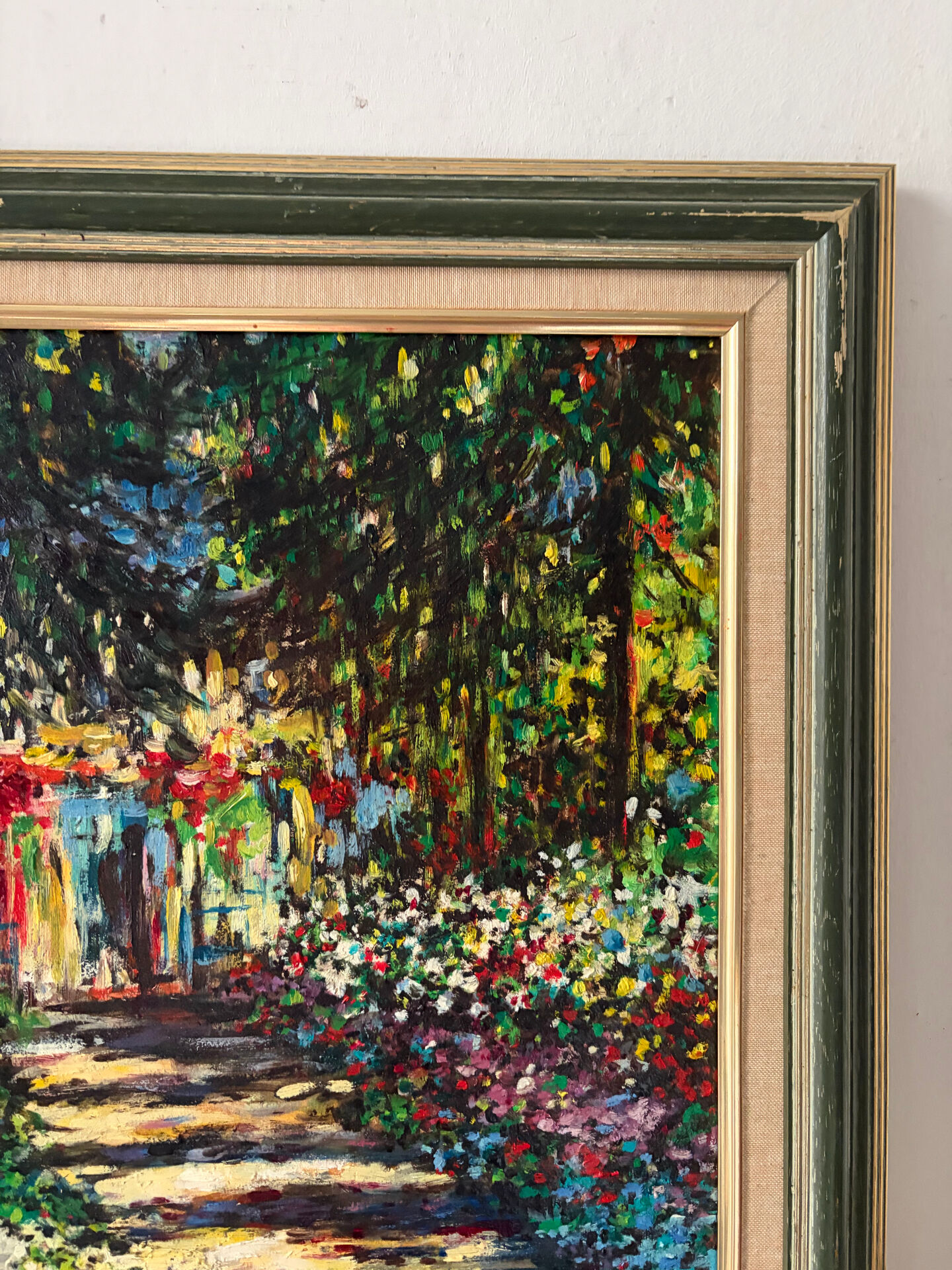 Oil on canvas "Garden in Bloom", signed