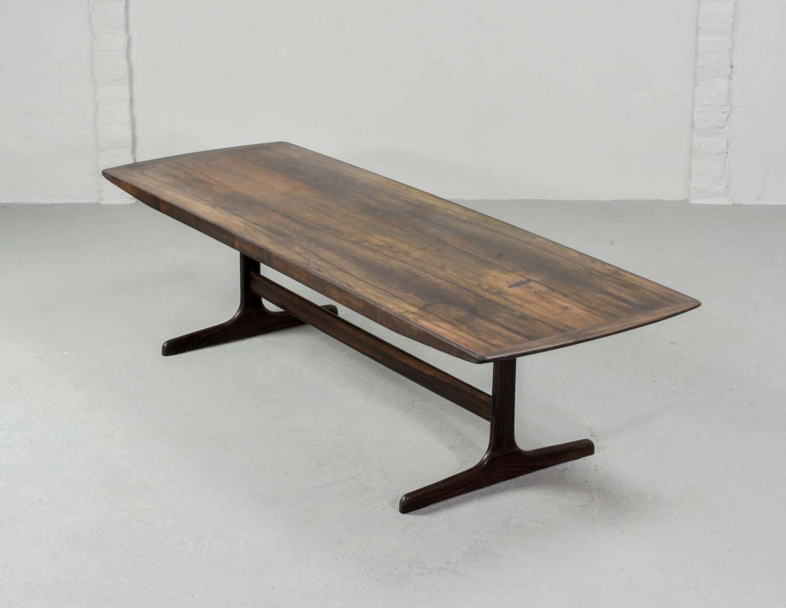 Large Fristho Dutch Design Rosewood Coffee Table for Topform, 1970s