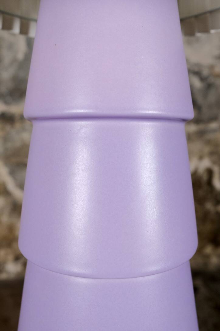 Large purple ceramic lamp by Roche Bobois, 1980s