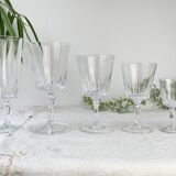 6 Vintage Cristal D'Arques Versailles Red Wine Glasses No. 4