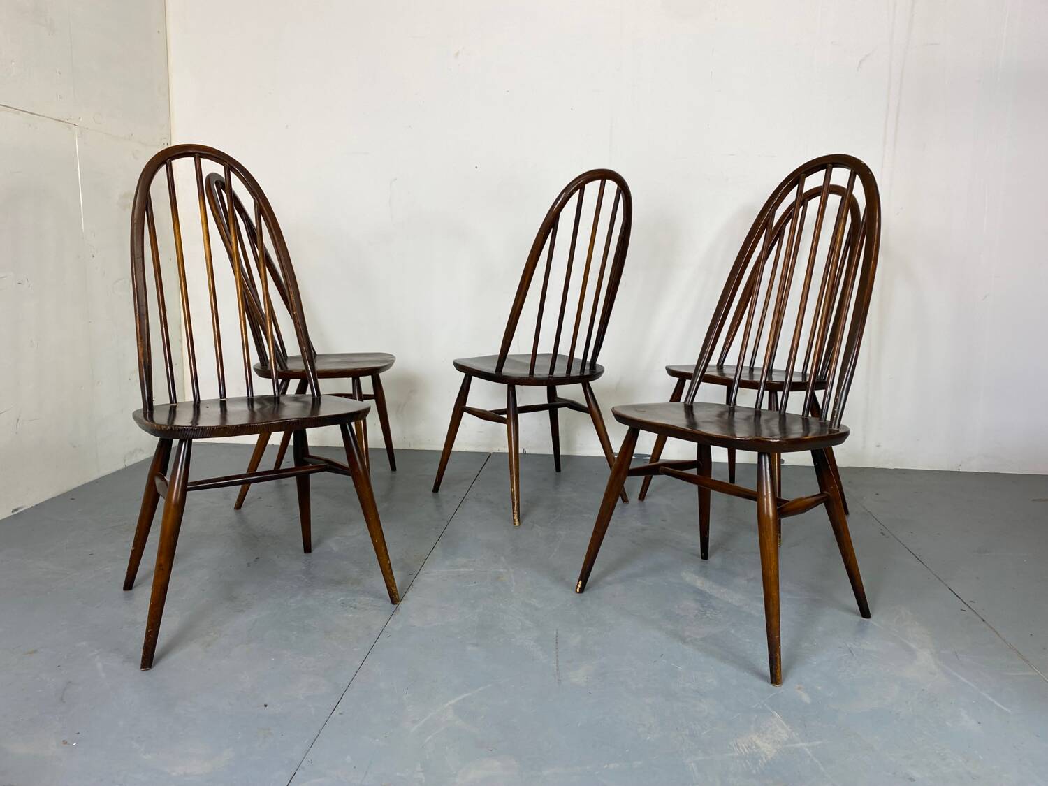 Vintage Scandinavian Style Dining Chairs by Lucian Ercolani for Ercol, Set of 5, 1960s