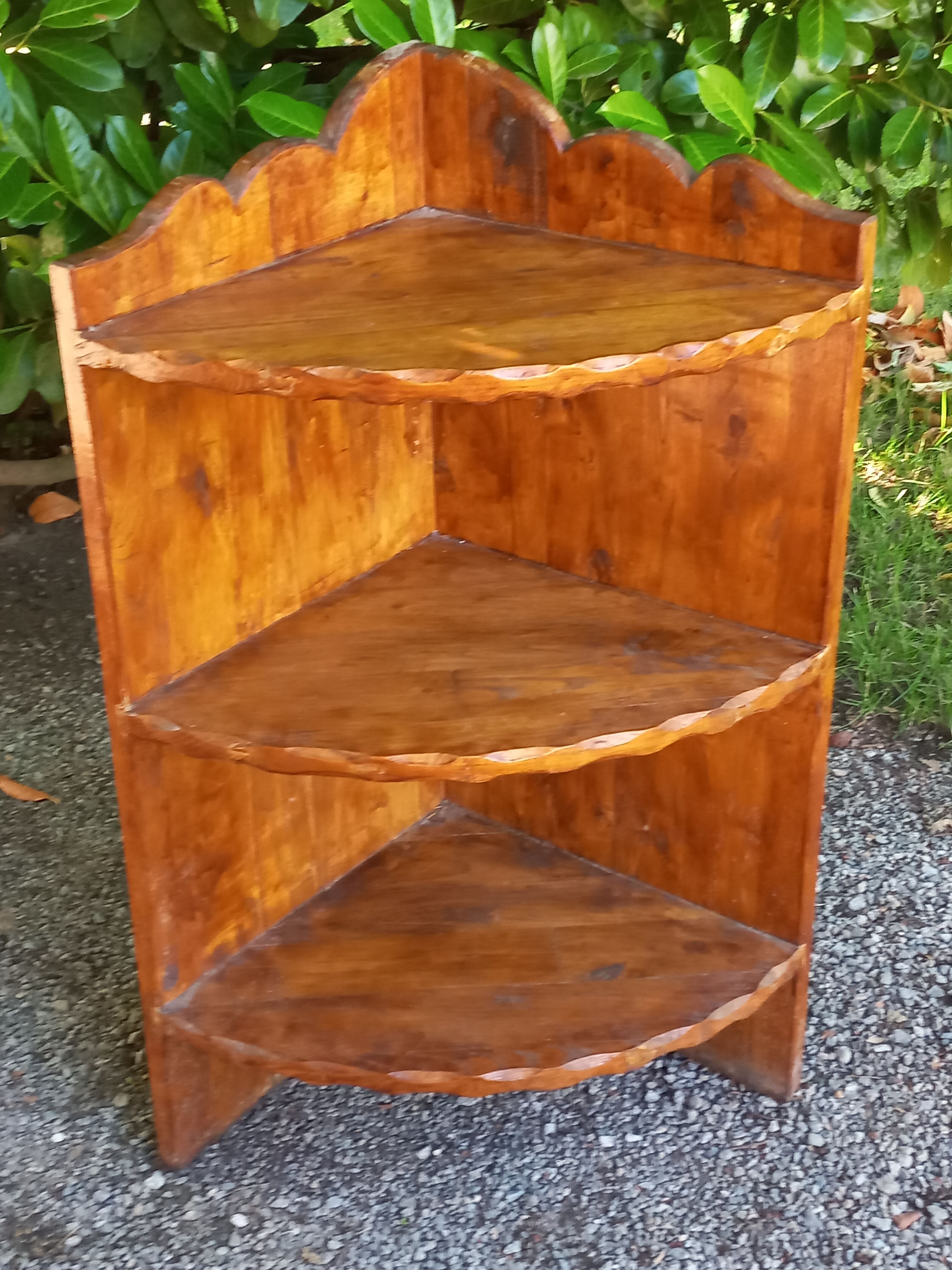 Brutalist oak corner unit from the 1960s.